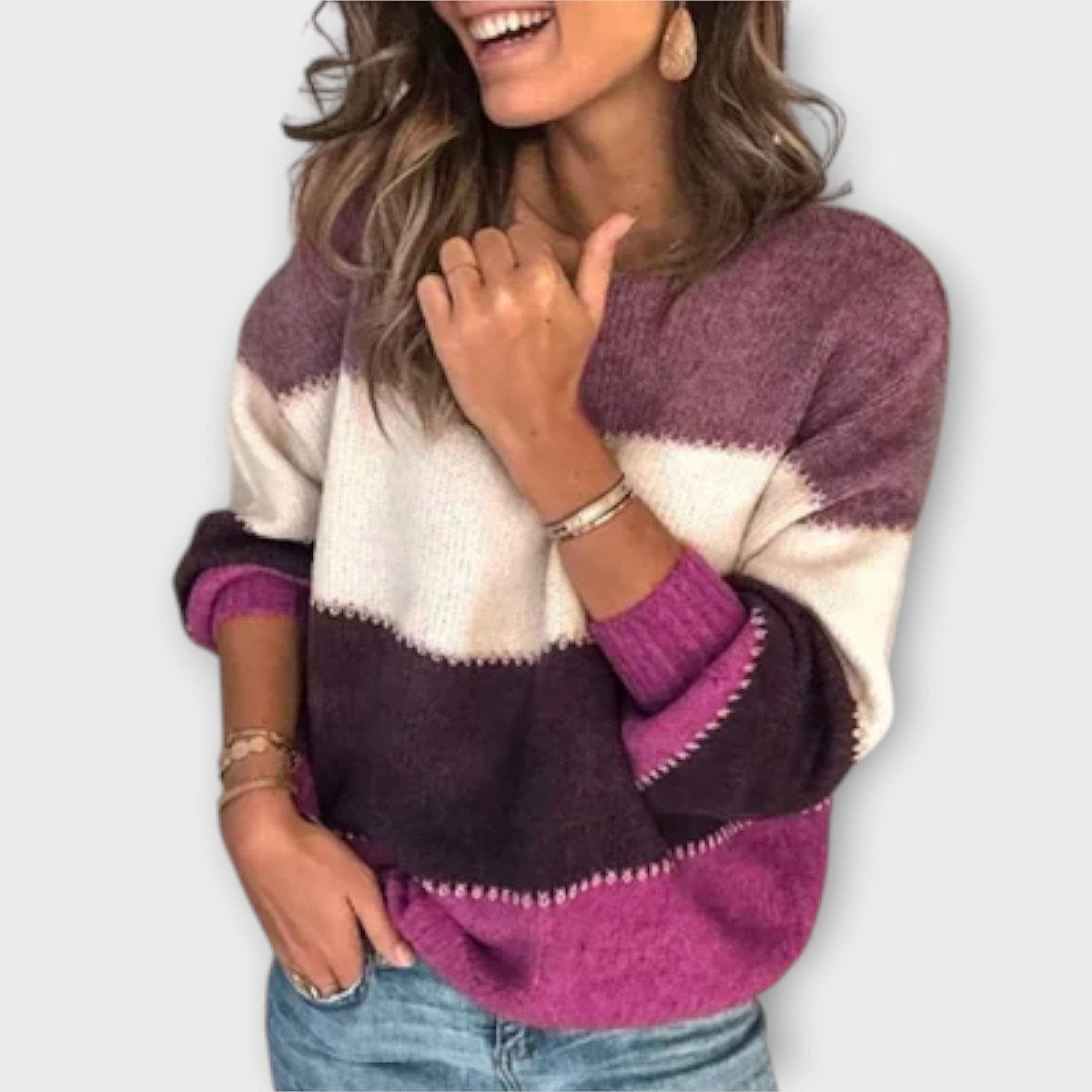 Karolína | Stylised Striped Hoodie