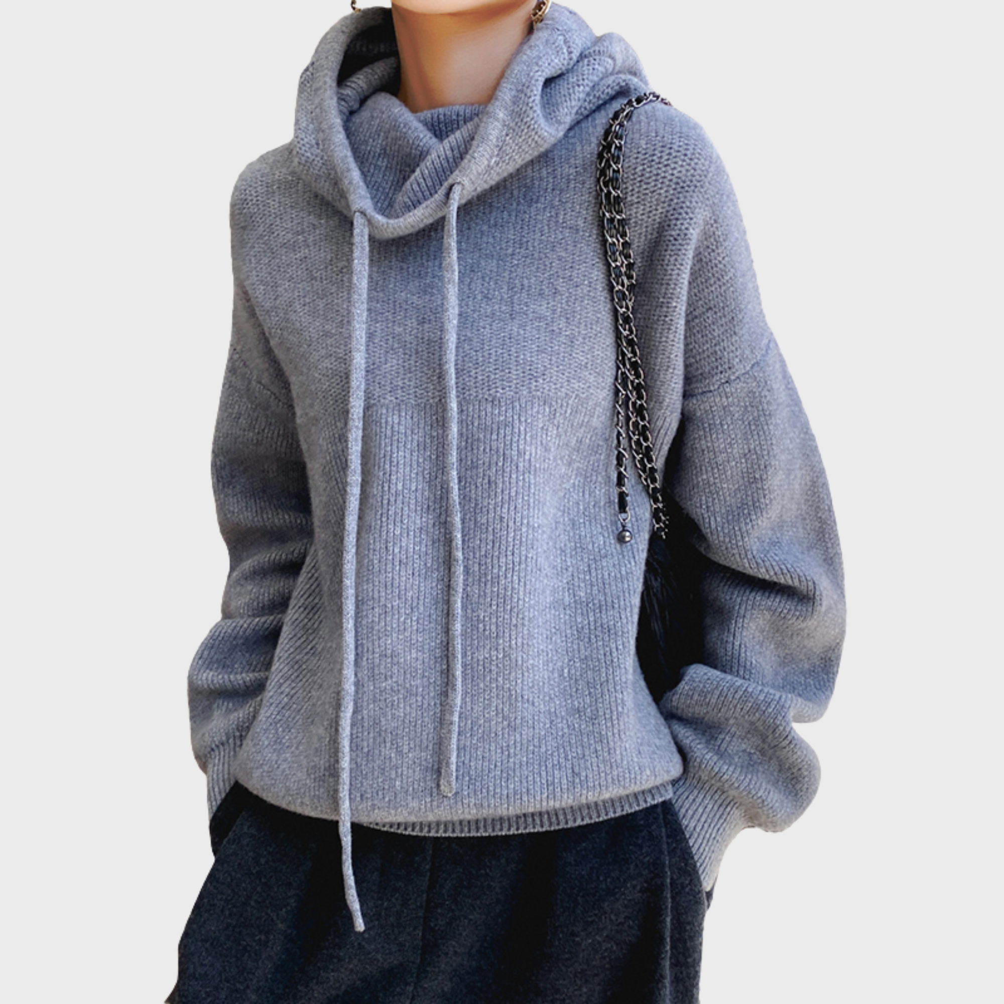 Adéla | Comfortable Knitted Hoodie for Casual Elegance