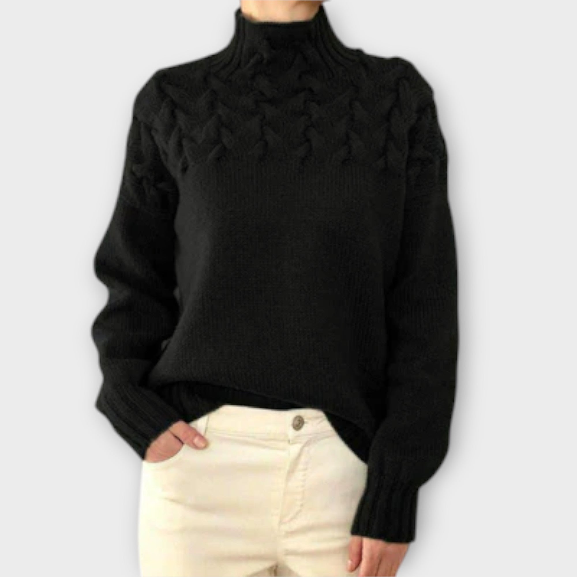 Ivana | Elegant Knitted Jumper with Roll Neck