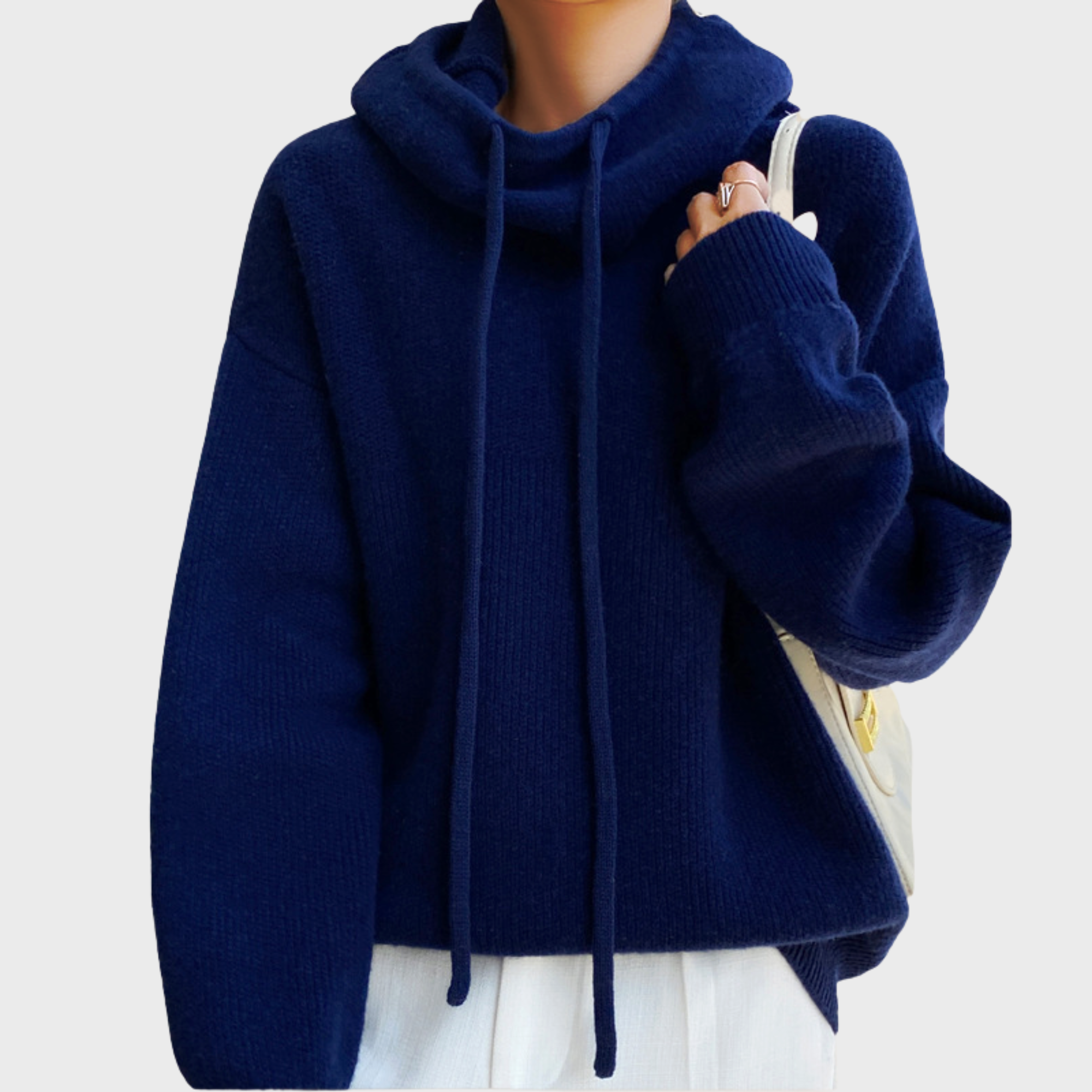 Adéla | Comfortable Knitted Hoodie for Casual Elegance