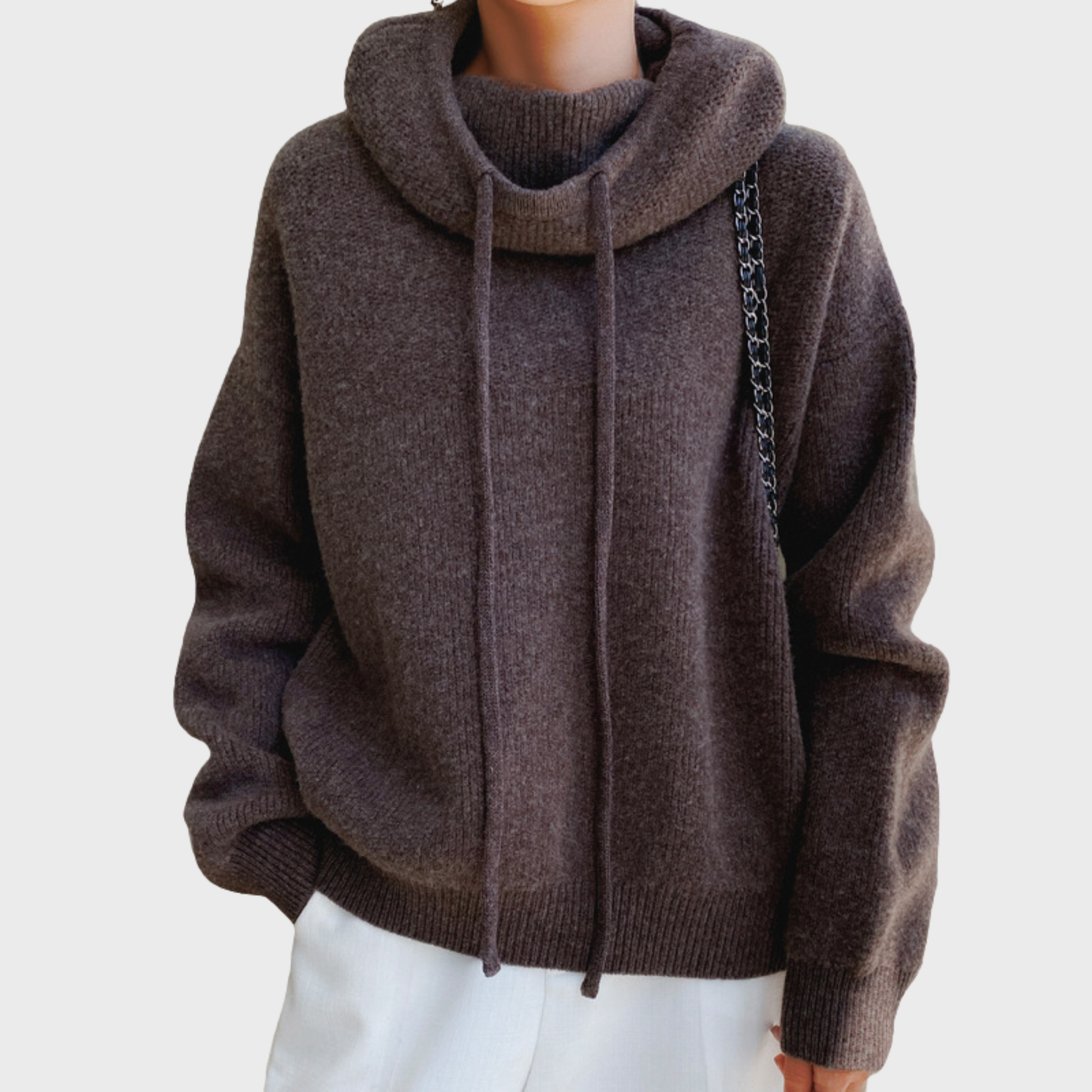 Adéla | Comfortable Knitted Hoodie for Casual Elegance