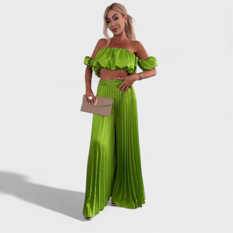 Mariah | Women's Cropped Set and Pleated Trousers