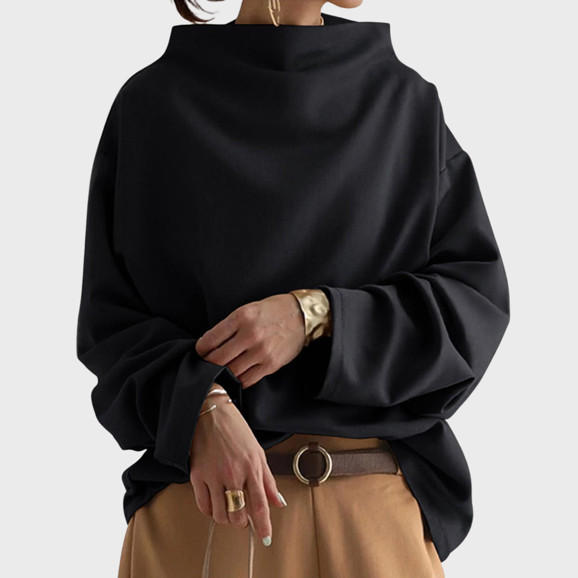 Elly | Casual top with a high neckline
