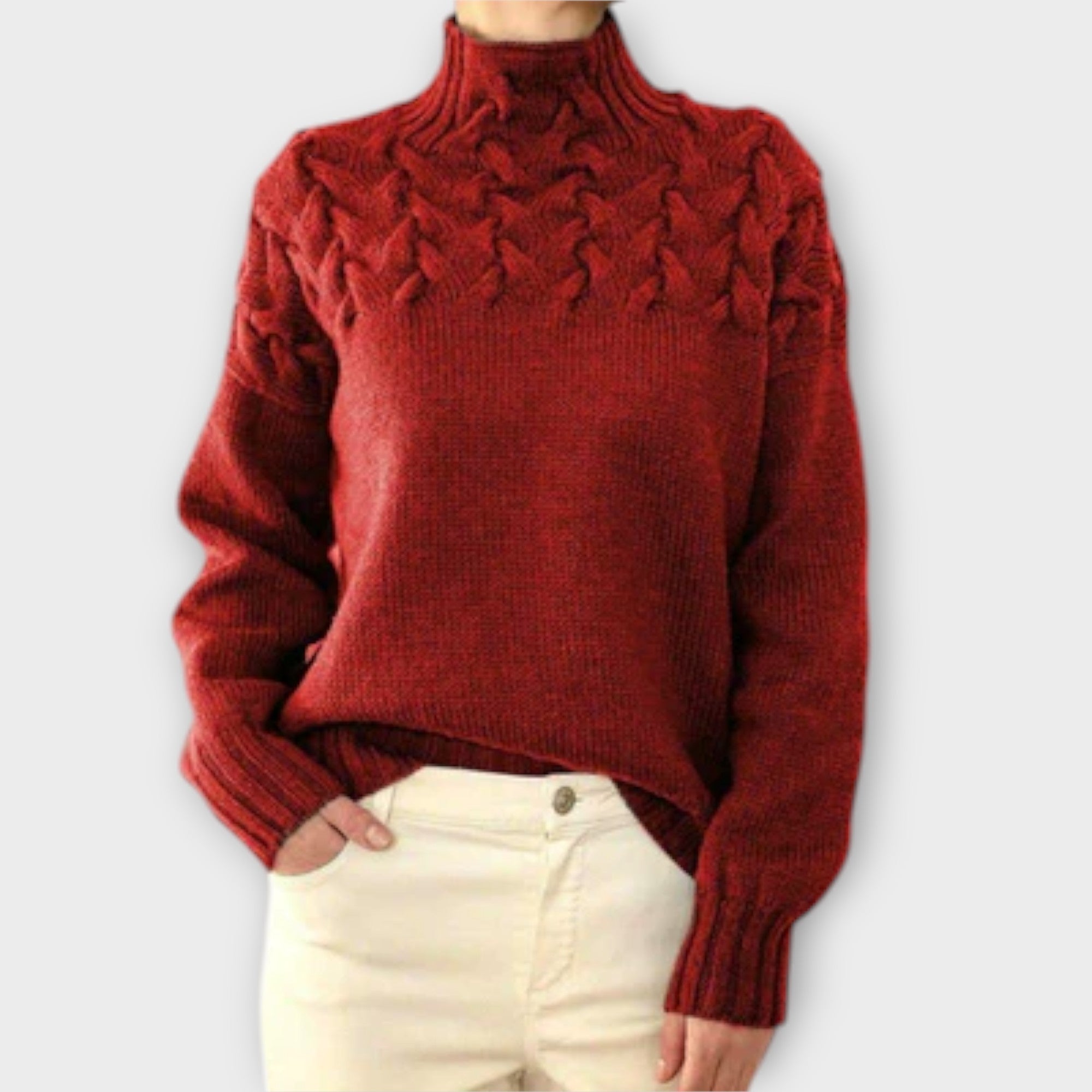 Ivana | Elegant Knitted Jumper with Roll Neck