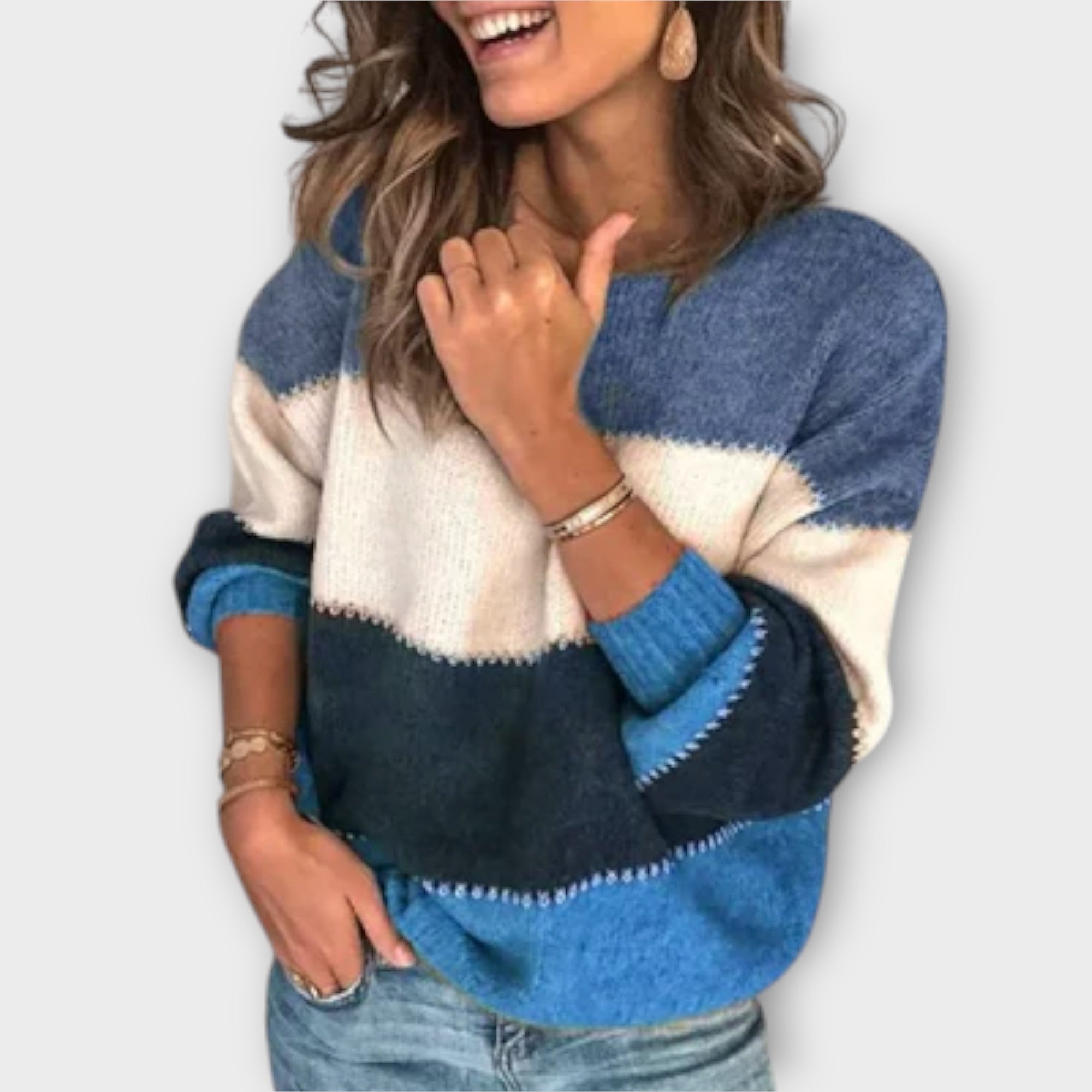 Karolína | Stylised Striped Hoodie