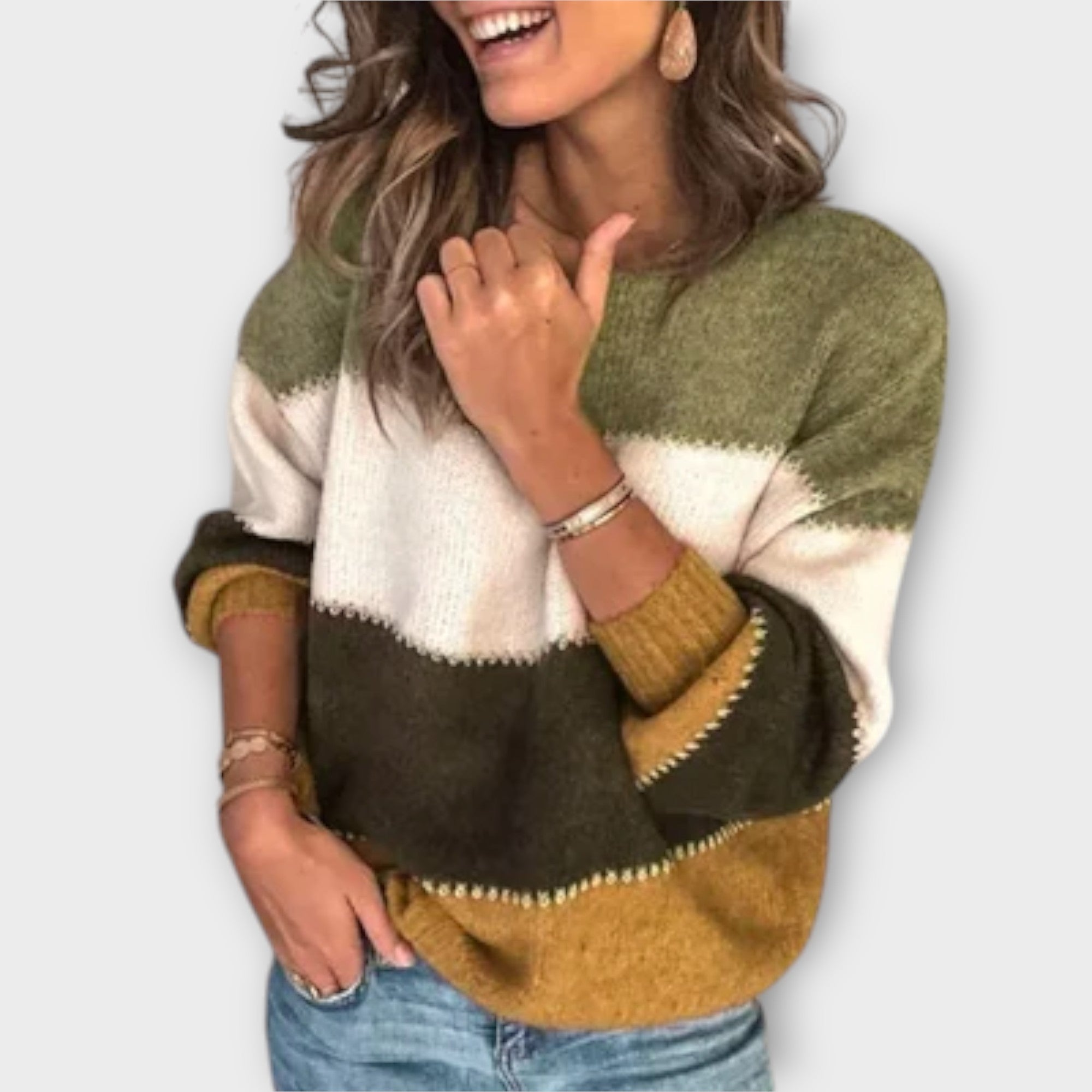 Karolína | Stylised Striped Hoodie