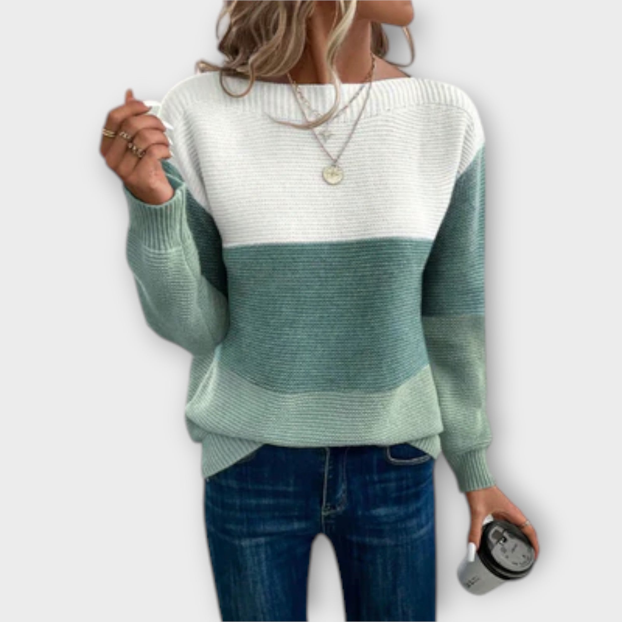 Nela | Elegant Striped Knitted Jumper
