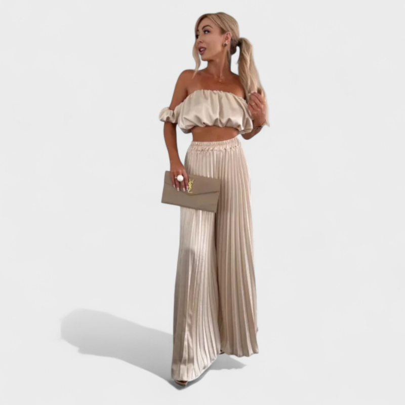 Mariah | Women's Cropped Set and Pleated Trousers