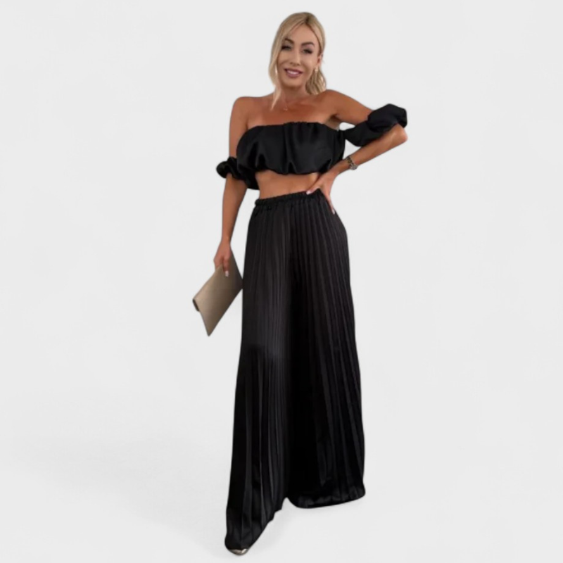 Mariah | Women's Cropped Set and Pleated Trousers