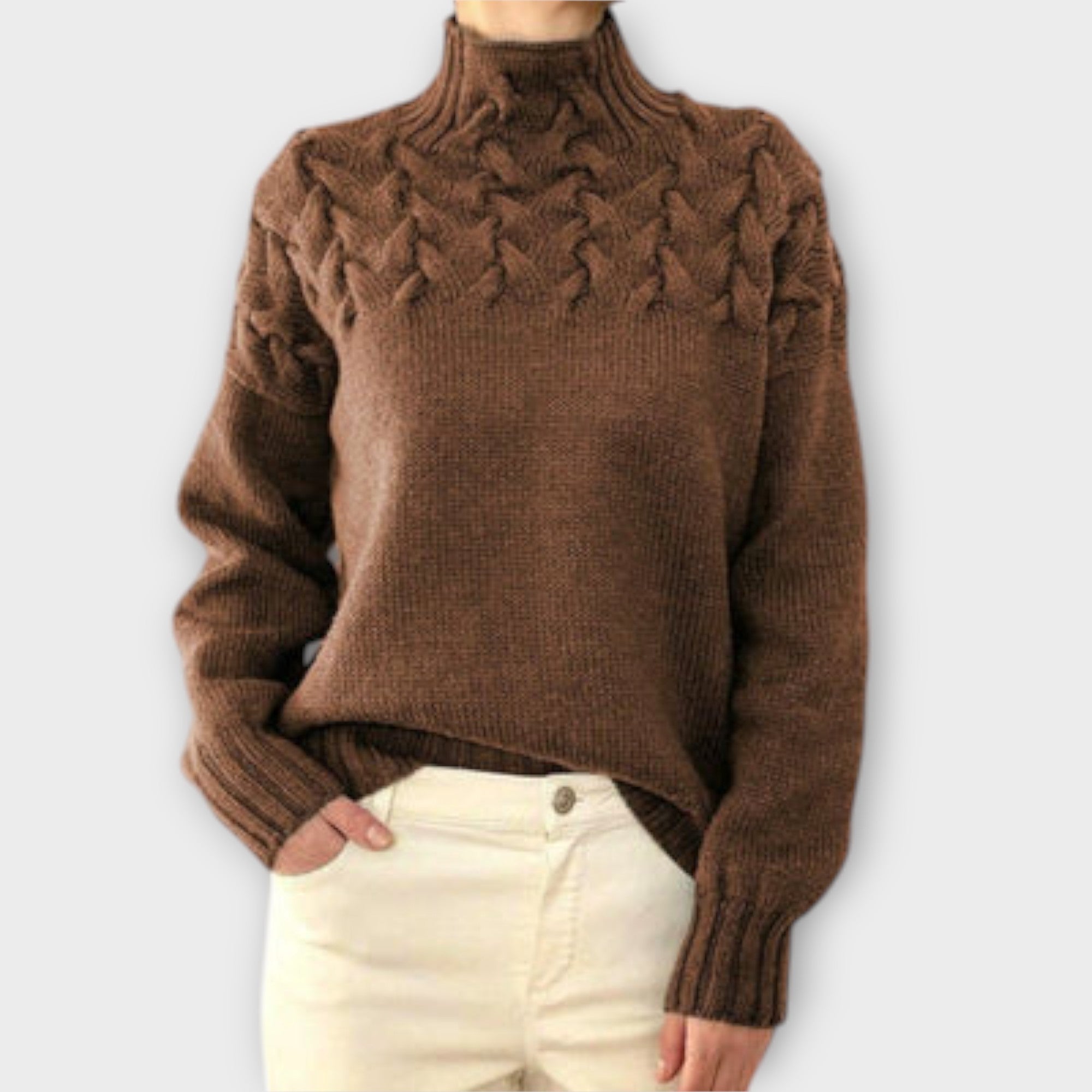 Ivana | Elegant Knitted Jumper with Roll Neck