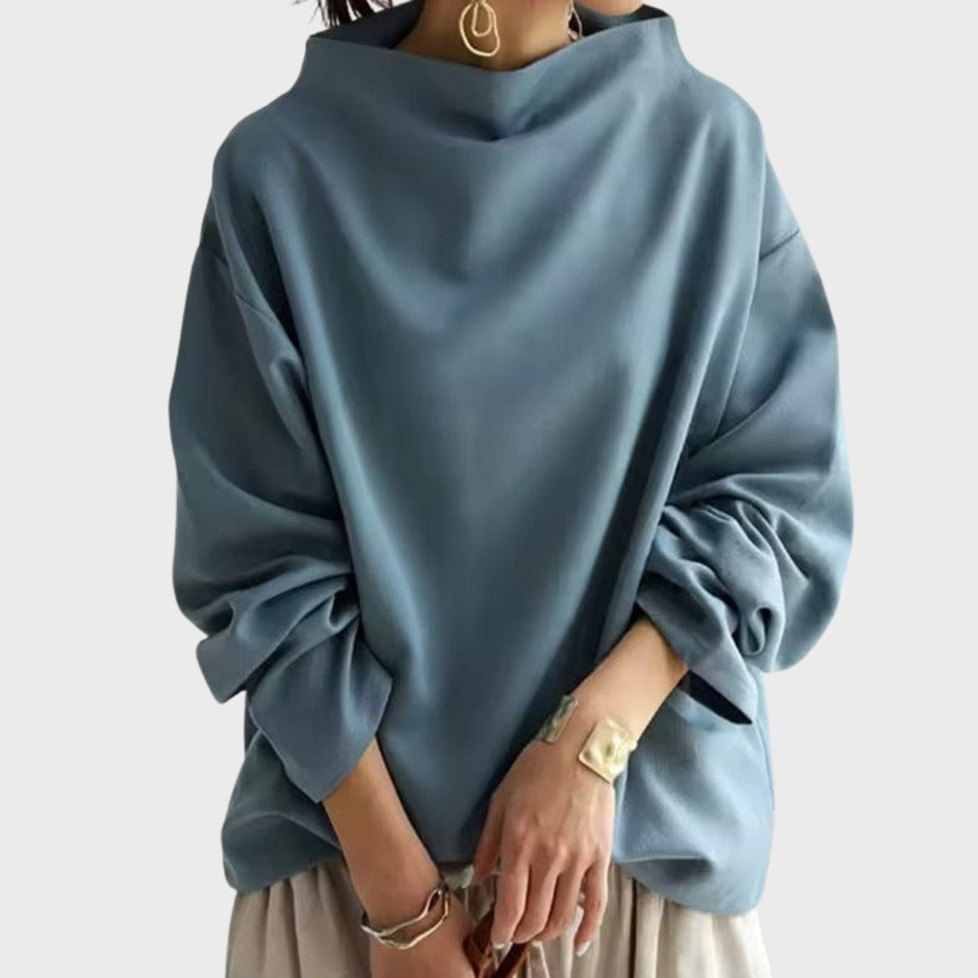 Elly | Casual top with a high neckline