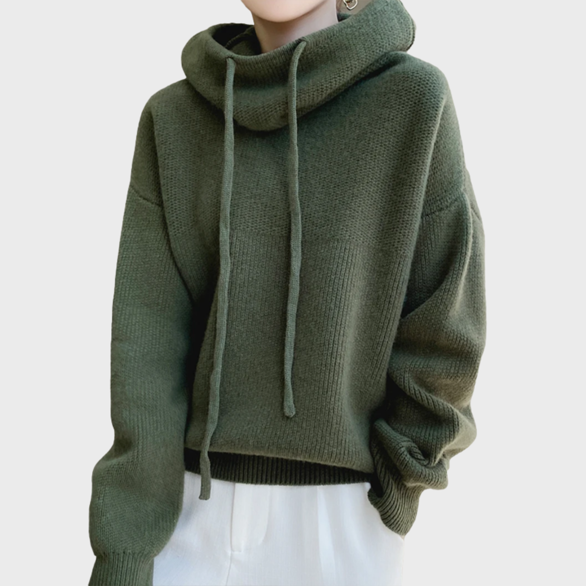 Adéla | Comfortable Knitted Hoodie for Casual Elegance