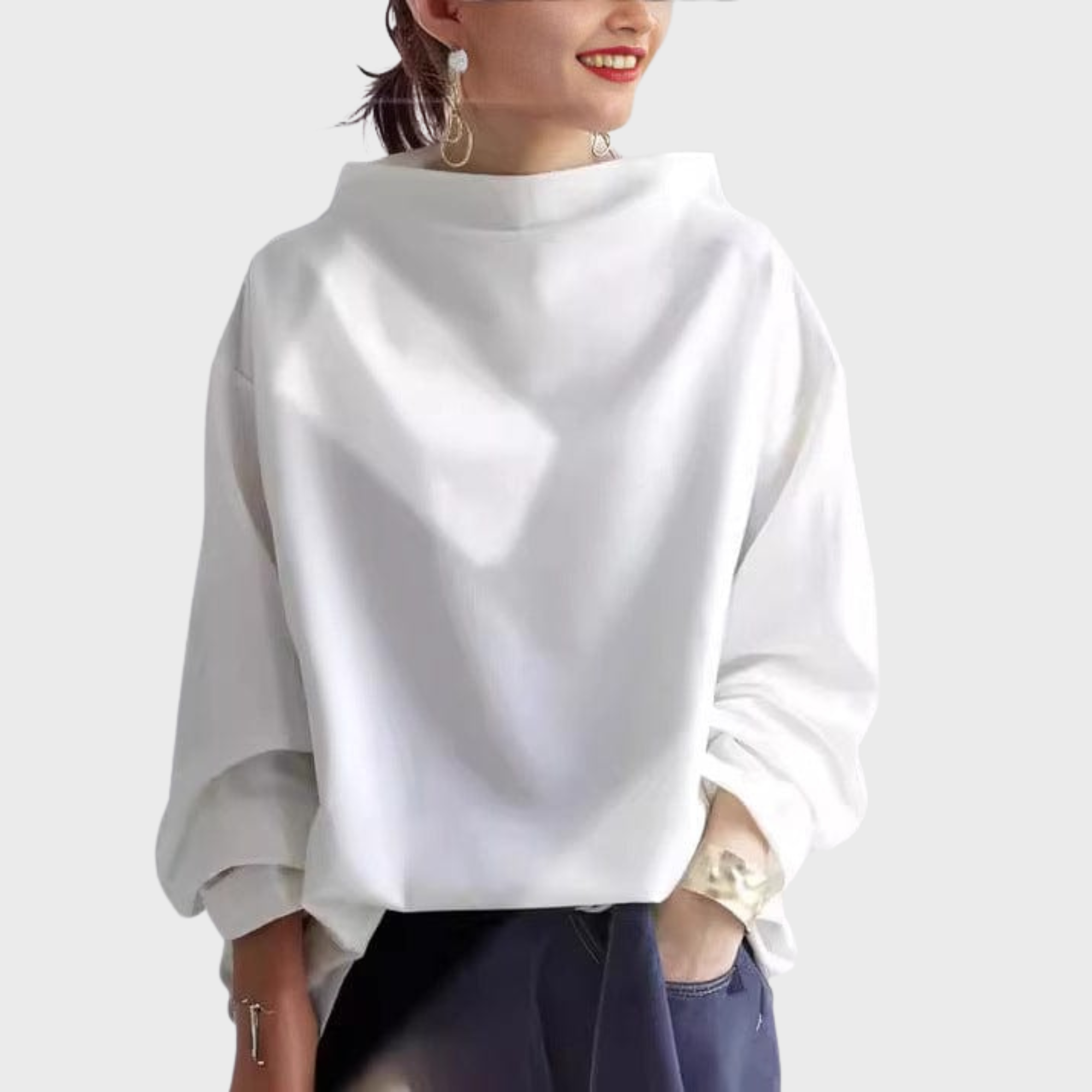 Elly | Casual top with a high neckline