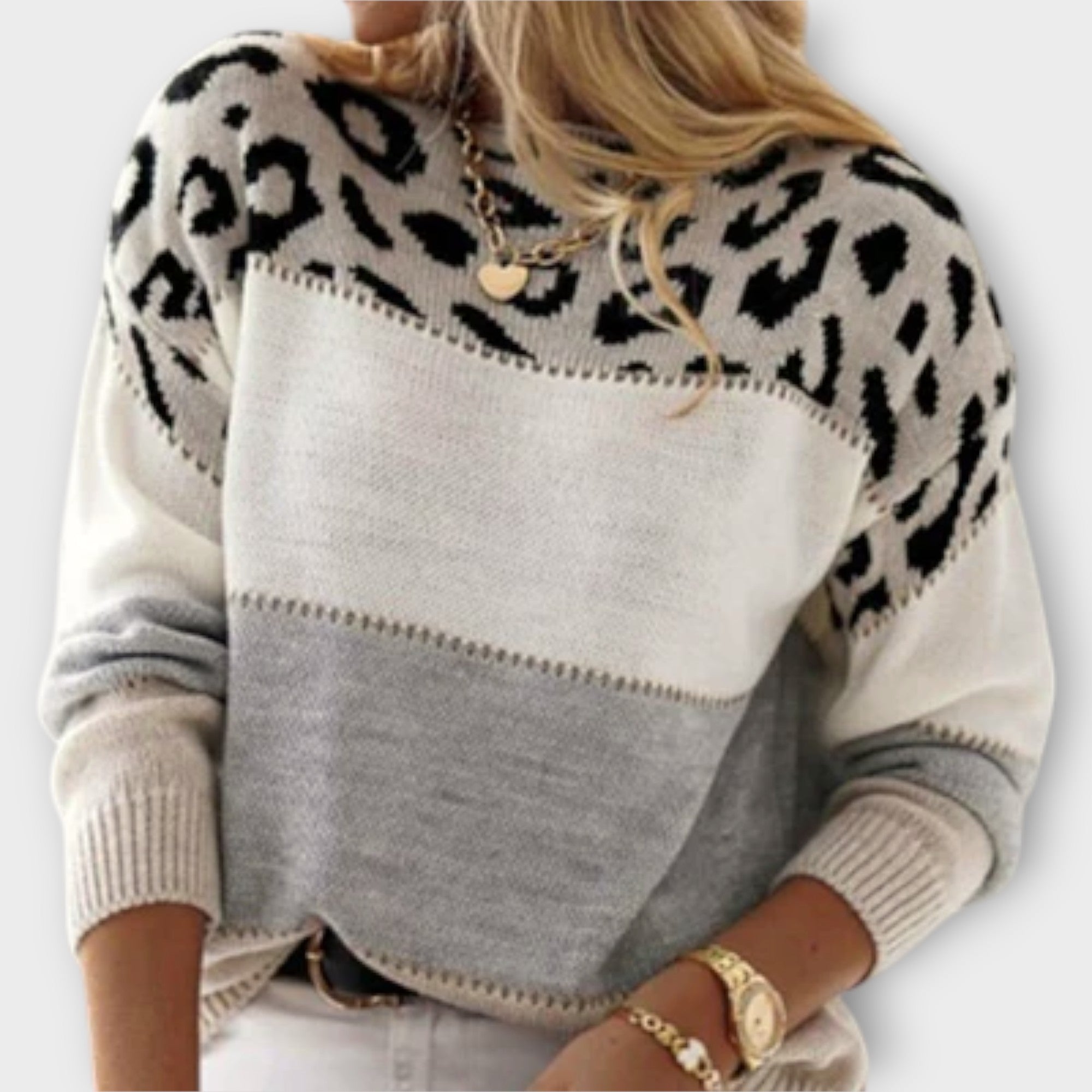 Veronika | Elegant Patterned Knit Jumper