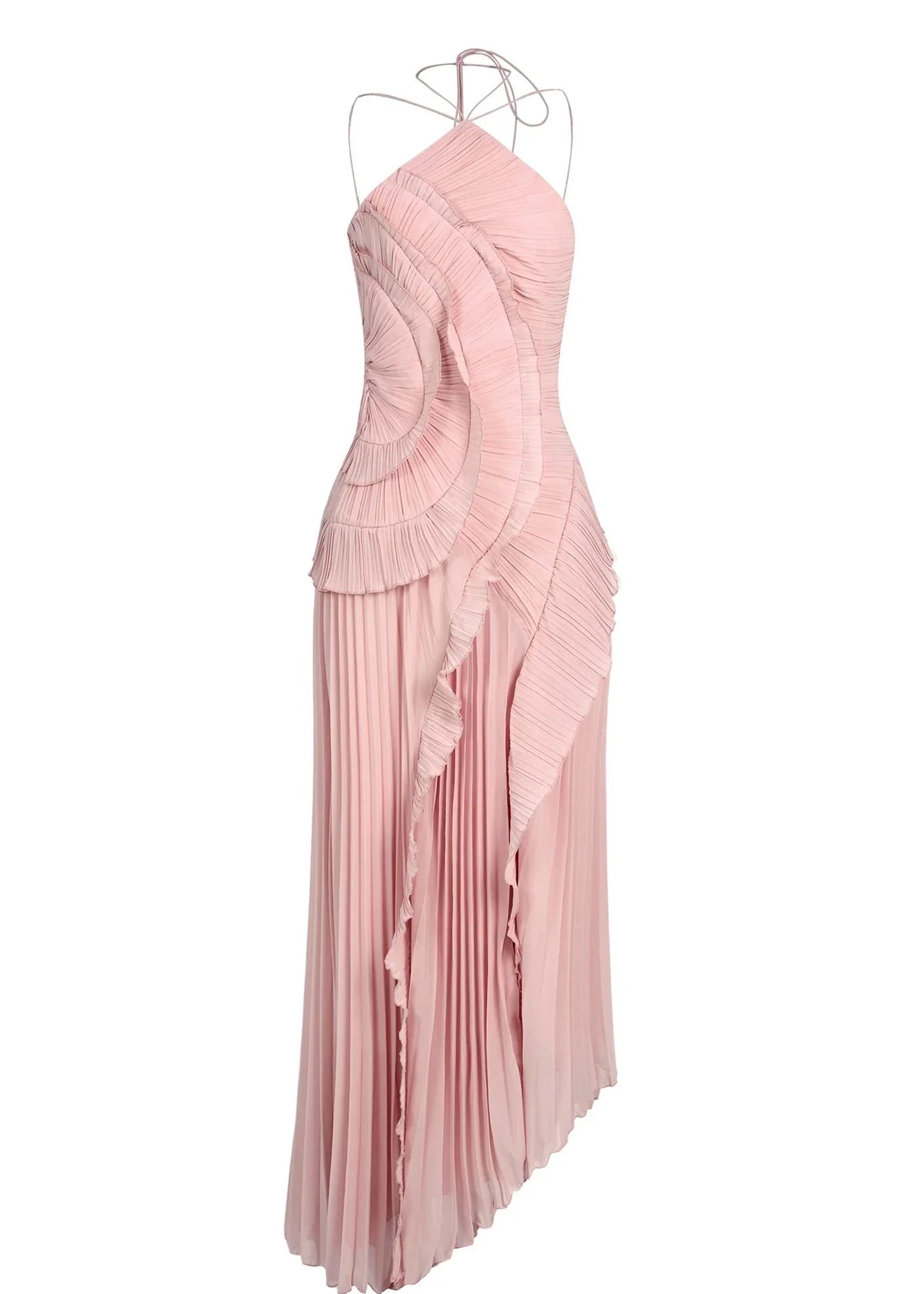 Eliza | Women’s Pleated Ruffled Maxi Wedding Guest Dress