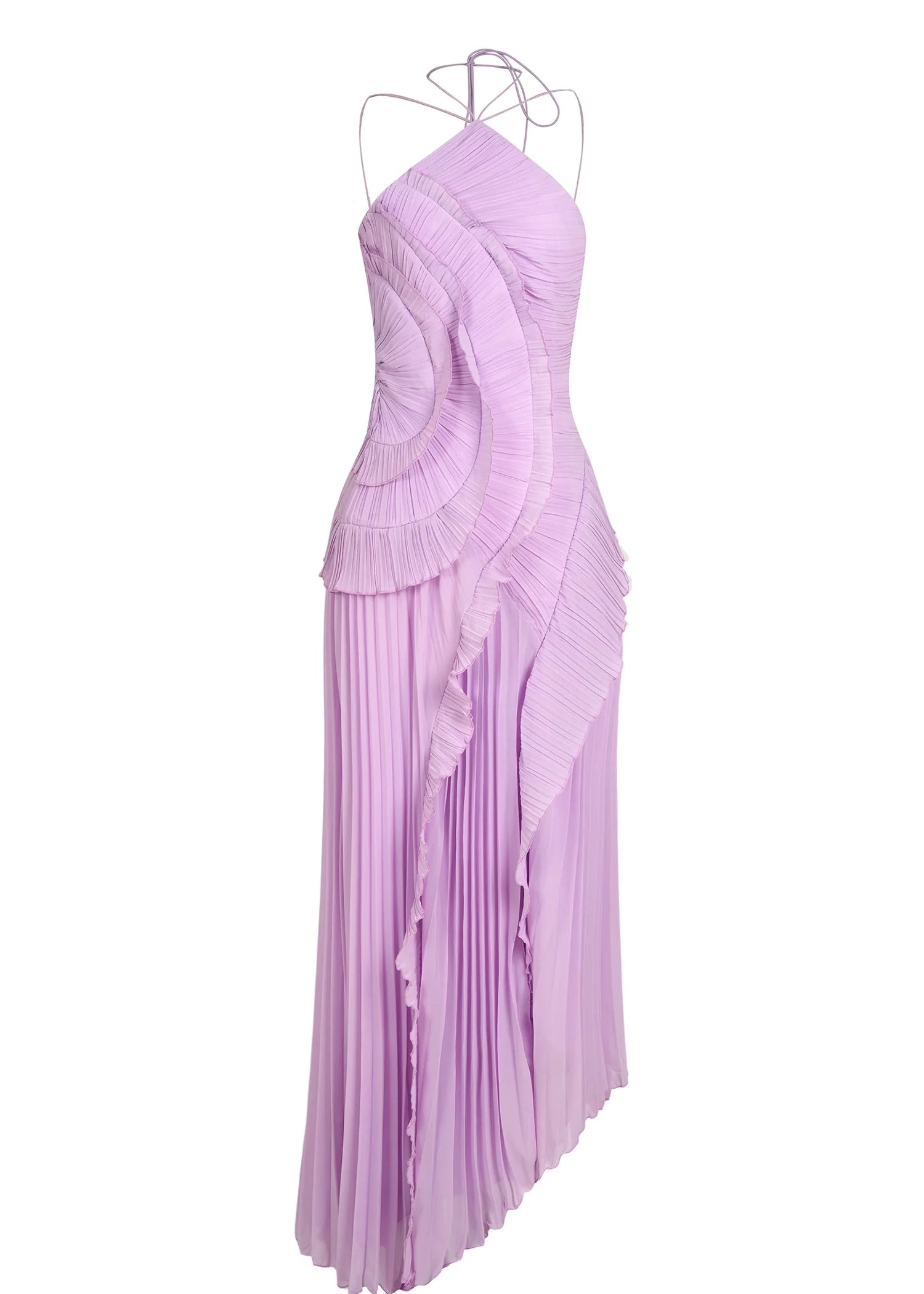 Eliza | Women’s Pleated Ruffled Maxi Wedding Guest Dress