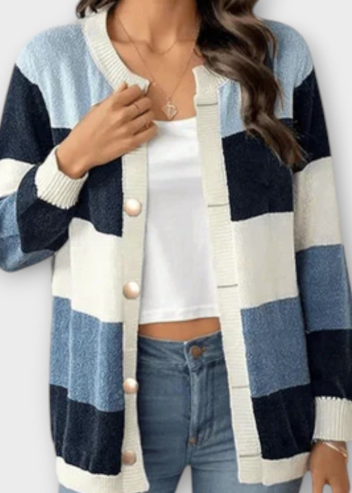 Lenka | Elegant Striped Cardigan