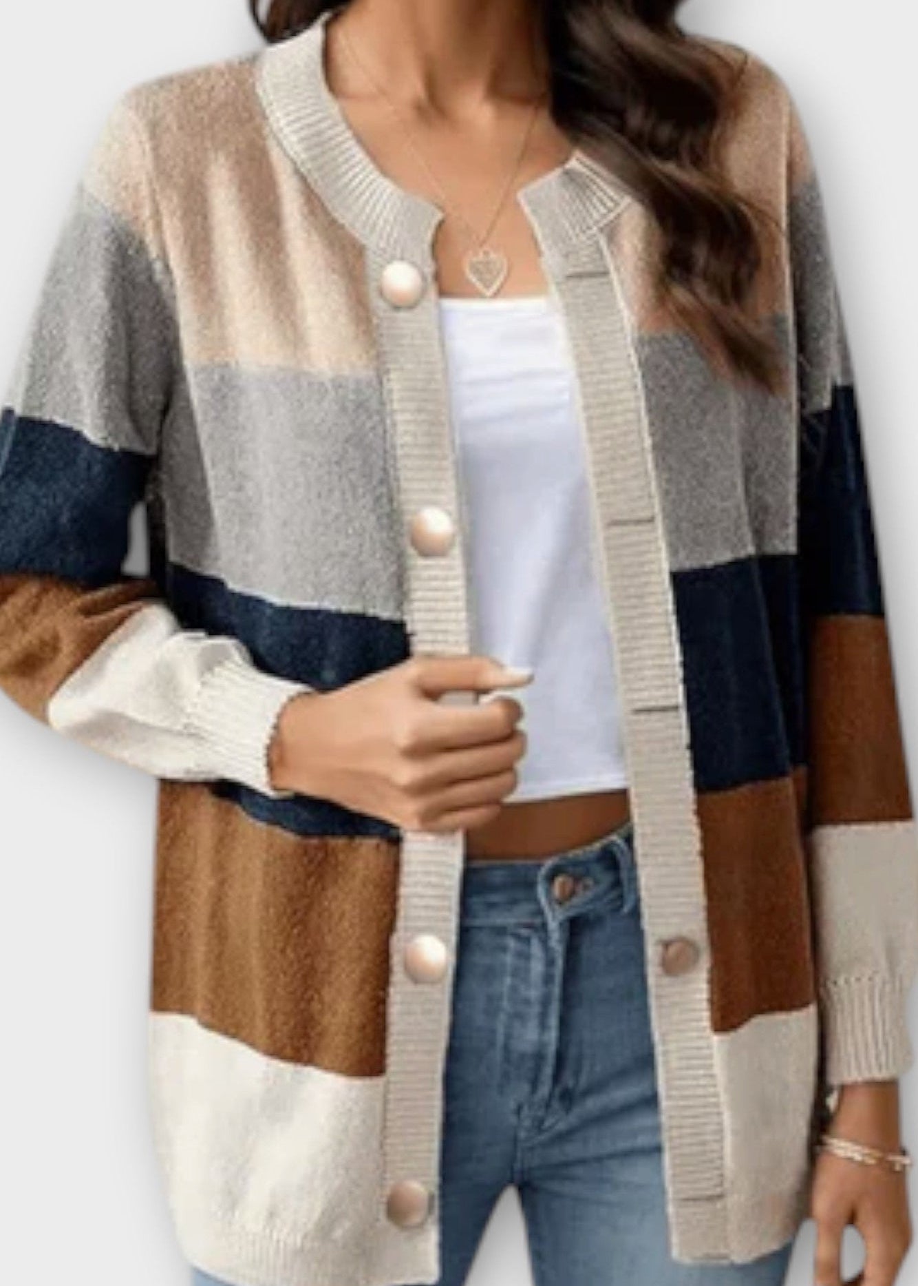 Lenka | Elegant Striped Cardigan