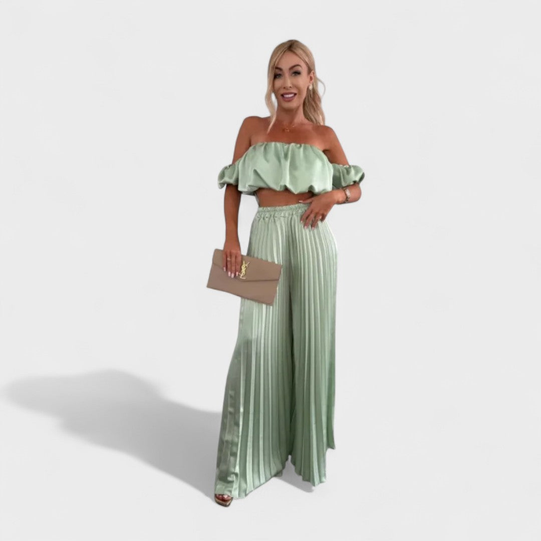 Mariah | Women's Cropped Set and Pleated Trousers