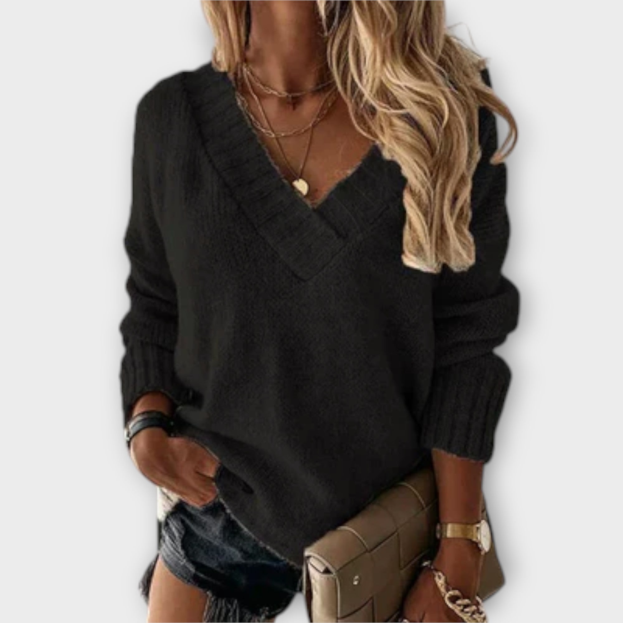 Adéla | Elegant Jumper with V-Neck