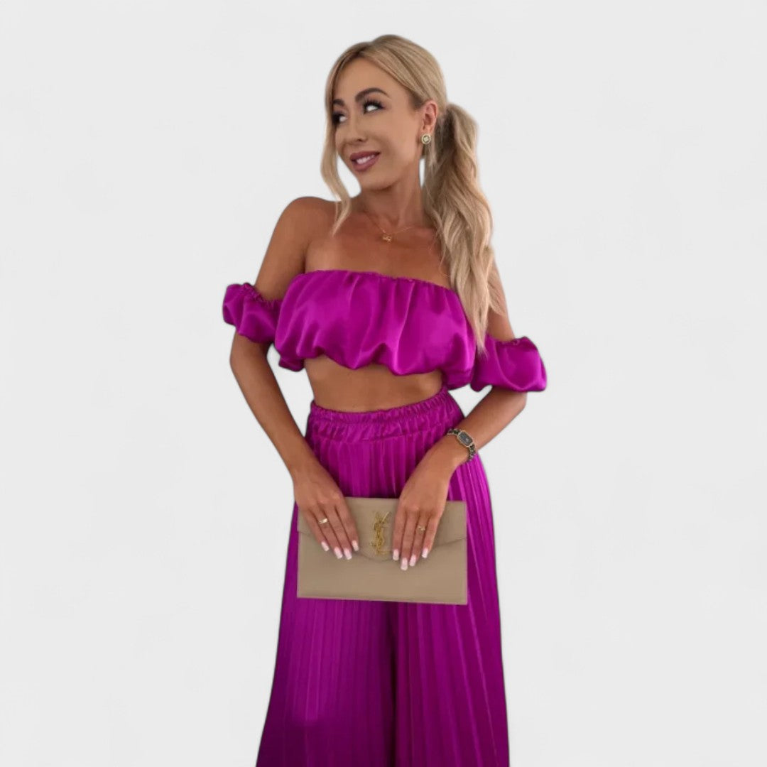 Mariah | Women's Cropped Set and Pleated Trousers