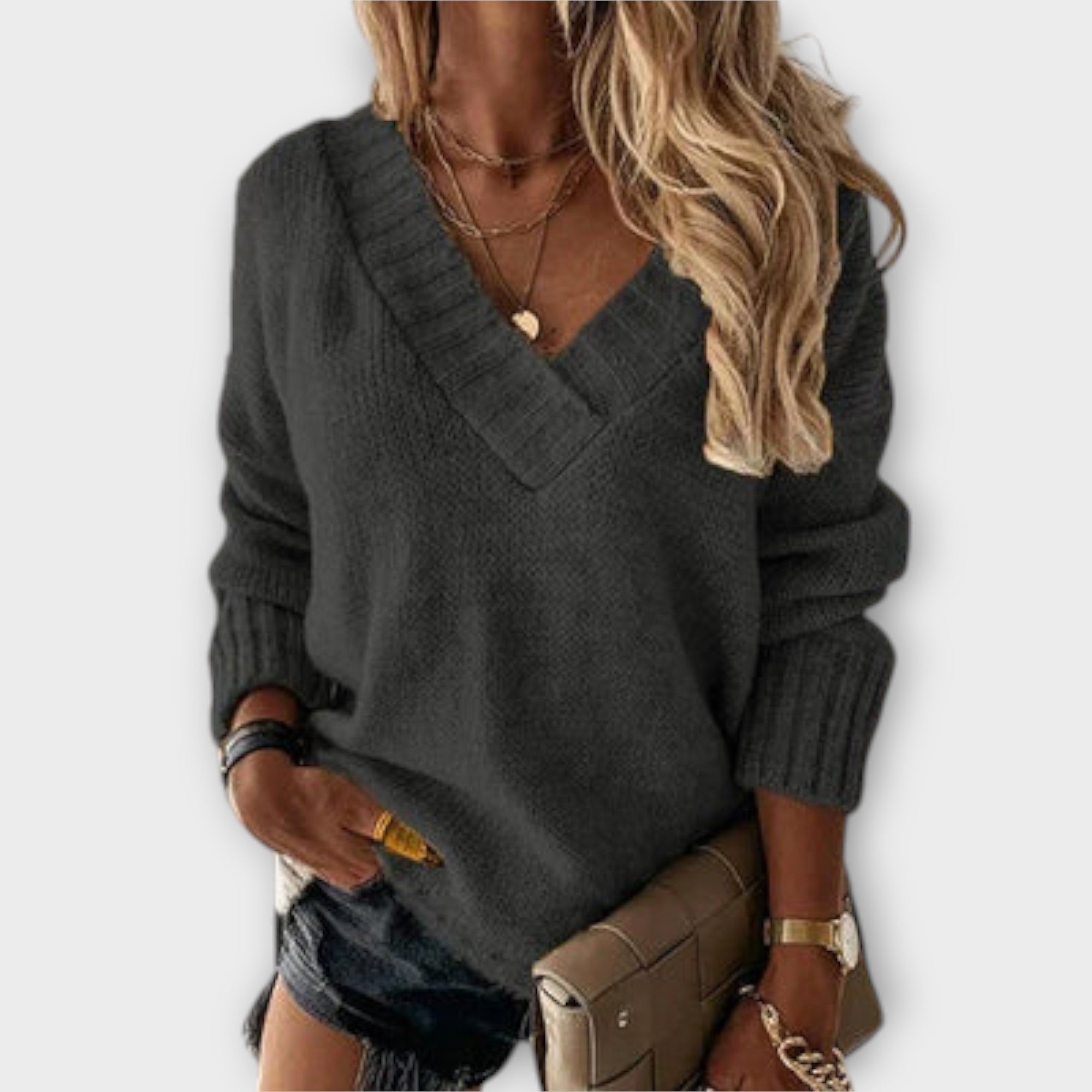 Adéla | Elegant Jumper with V-Neck