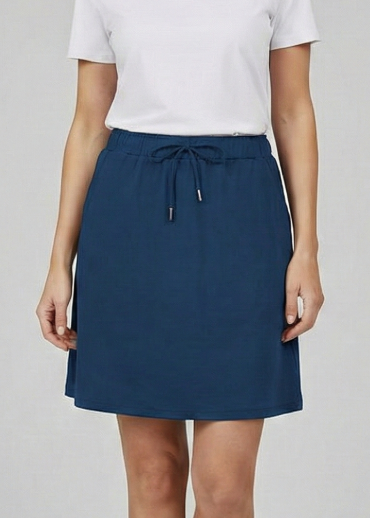 Women’s Skirt with Drawstring Waist and Built-In Shorts