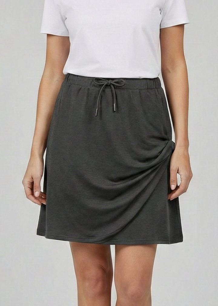 Women’s Skirt with Drawstring Waist and Built-In Shorts