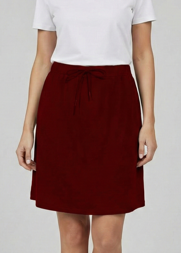 Women’s Skirt with Drawstring Waist and Built-In Shorts