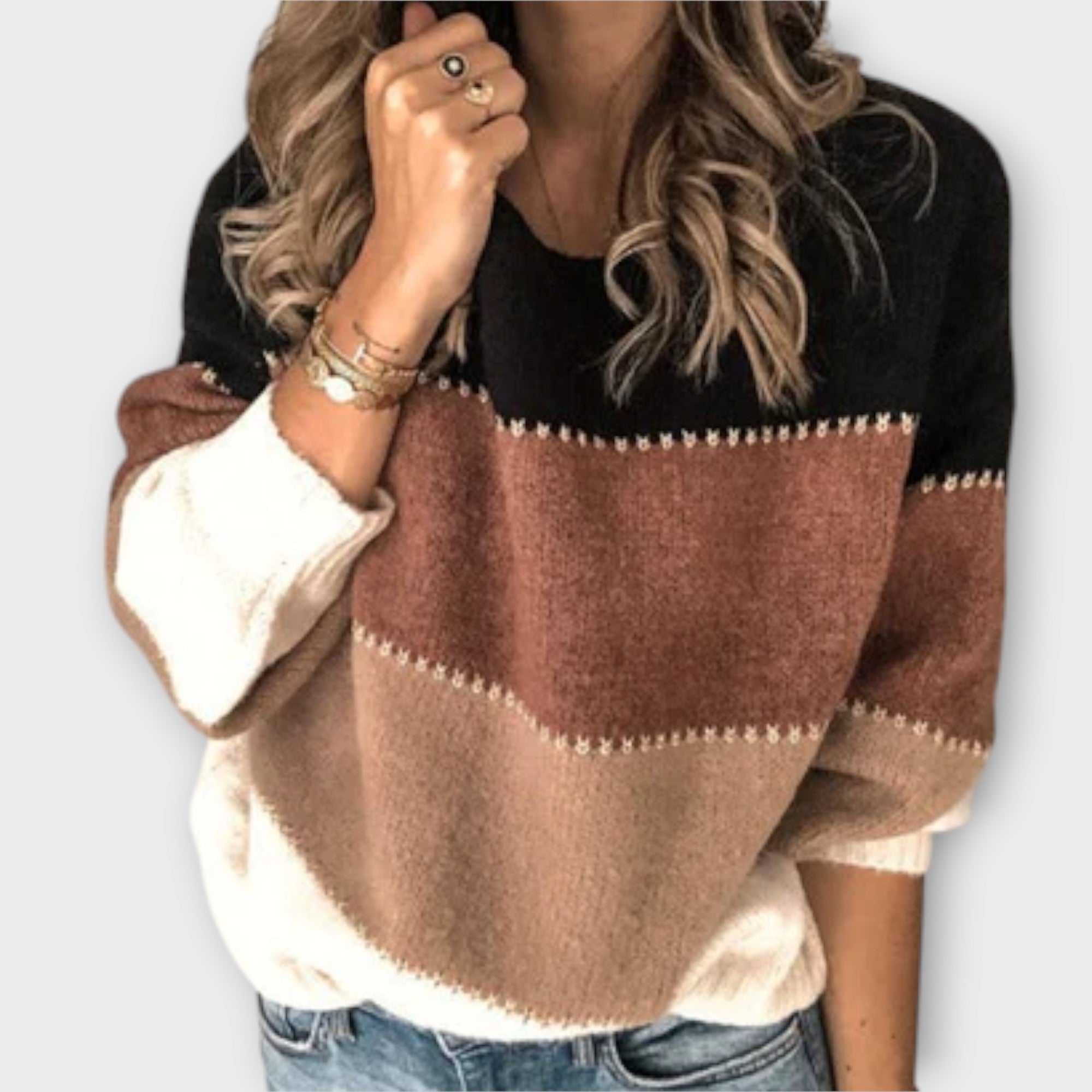 Karolína | Stylised Striped Hoodie