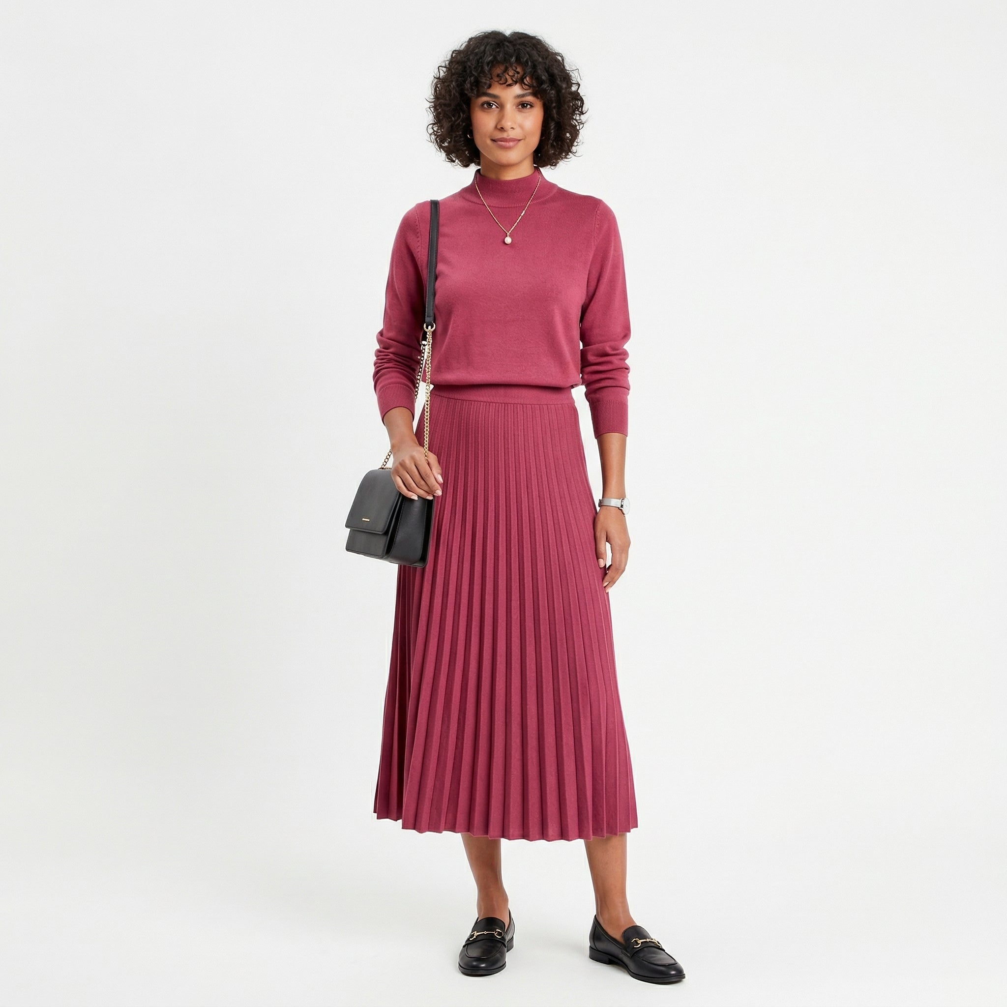 Filipa | Knit Set and Pleated Skirt