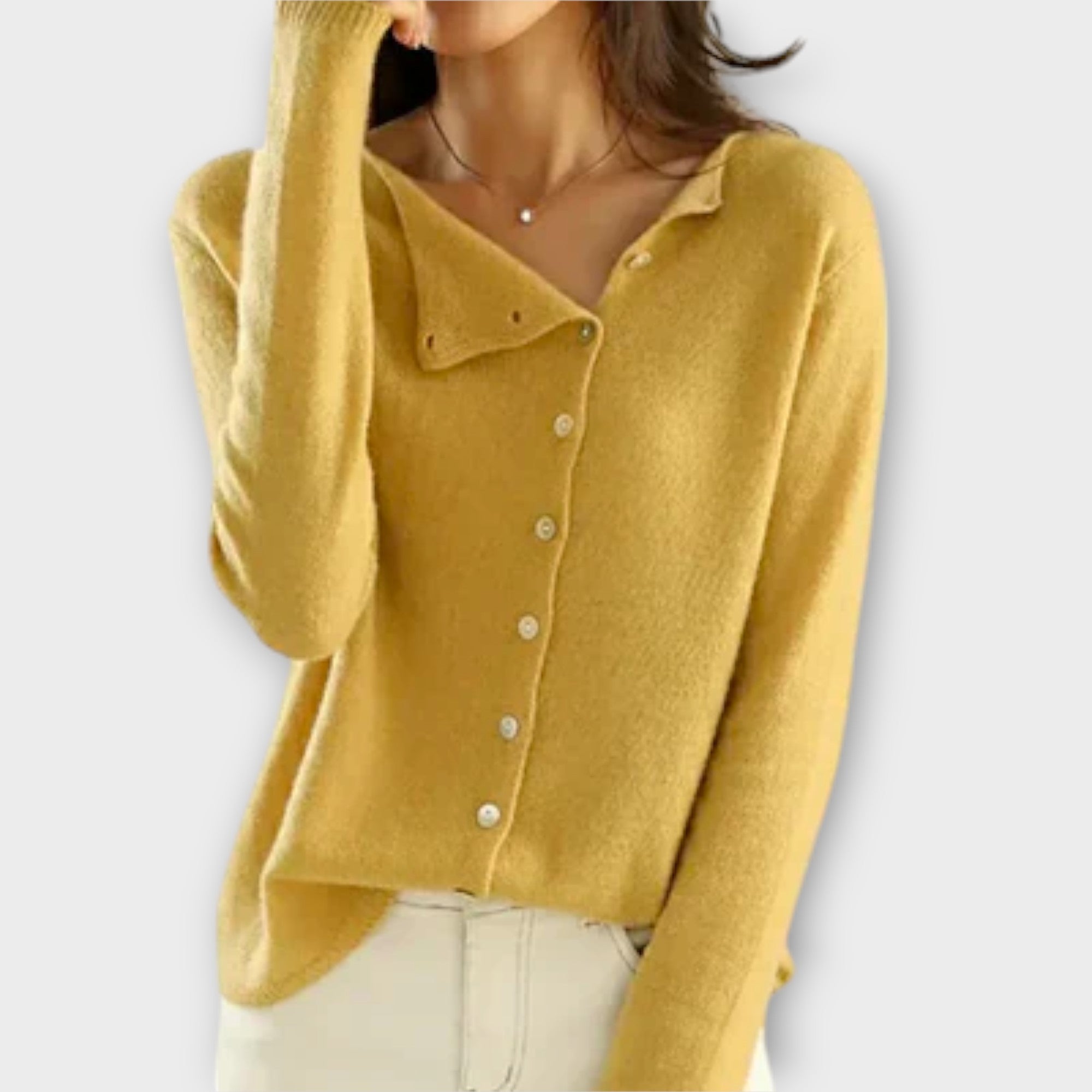 Tereza | Elegant Jumper with Asymmetric Fastening