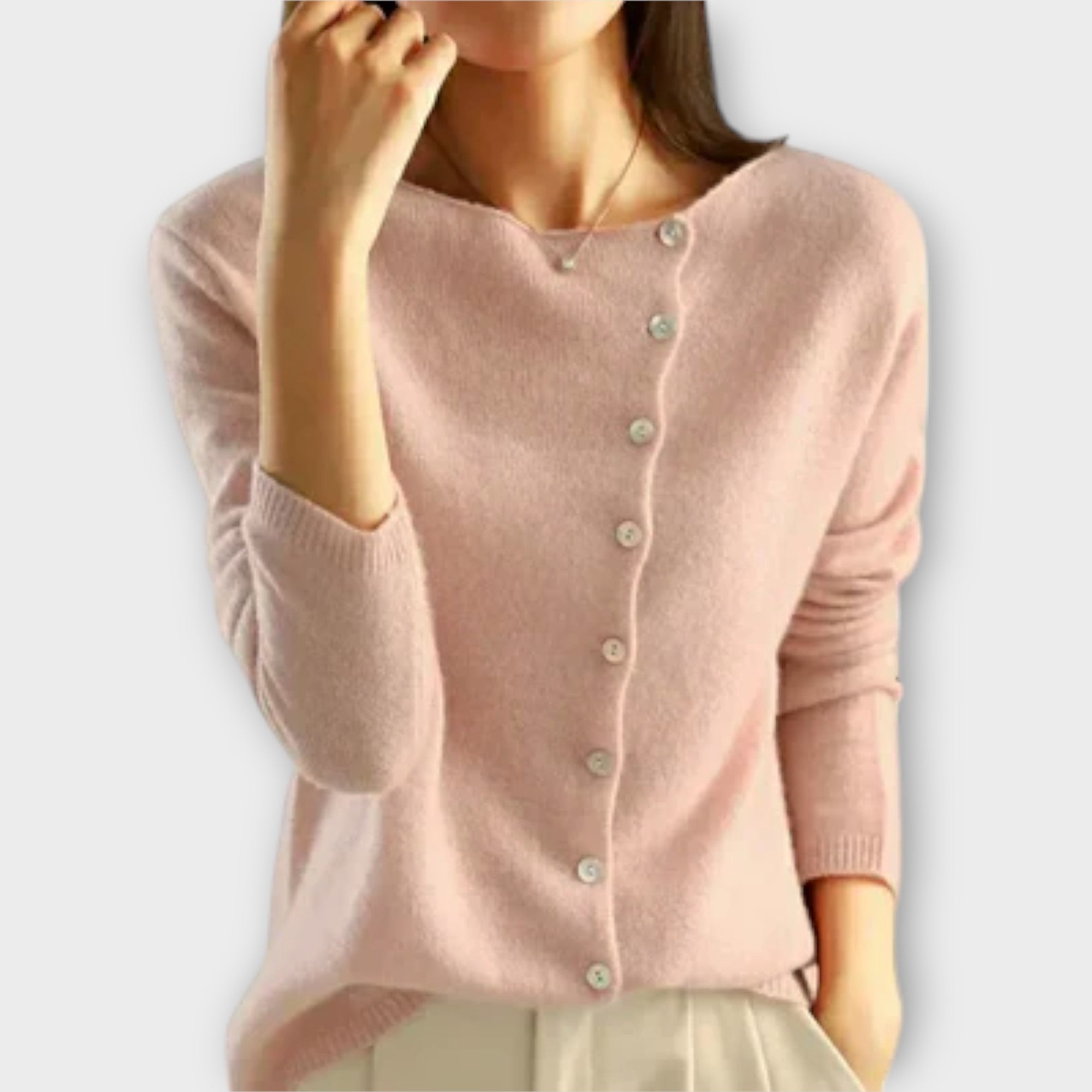 Tereza | Elegant Jumper with Asymmetric Fastening